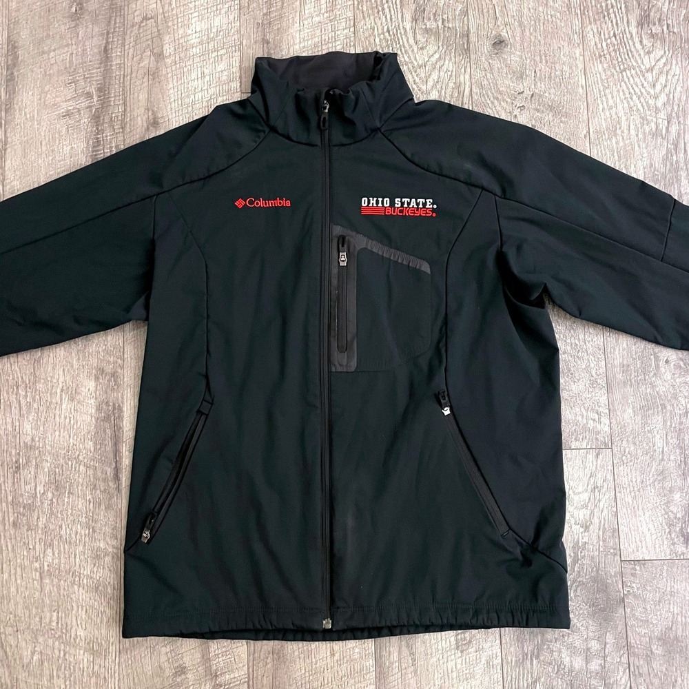 Columbia Ohio State Buckeyes Omni-Heat Softshell Jacket Mens Large Black XM5084